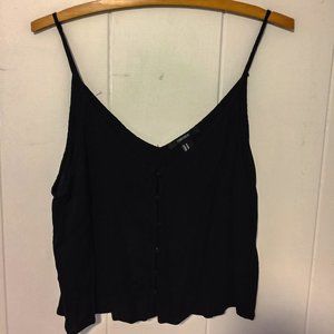 Forever21 Black Button Down Tank